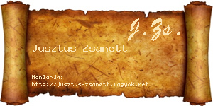 Jusztus Zsanett névjegykártya